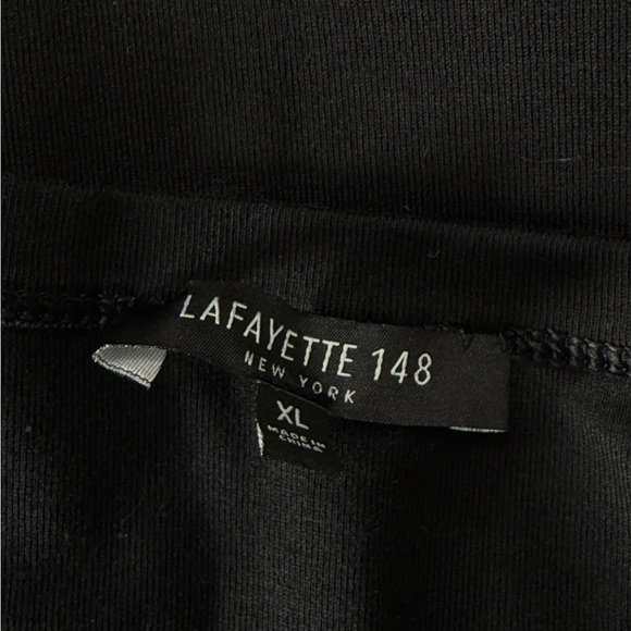 Lafayette 148 New York Black Short Sleeve Tee - Picture 3 of 3